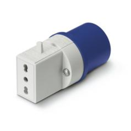 One-way adaptor\nip20 16a 2p+e 250v 1 biv.