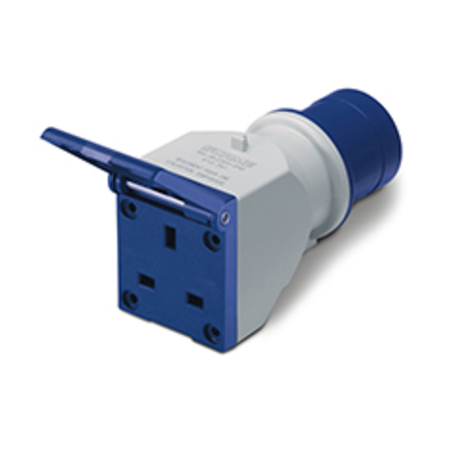 One-way adaptor\nip20 13a 2p+e 250v british