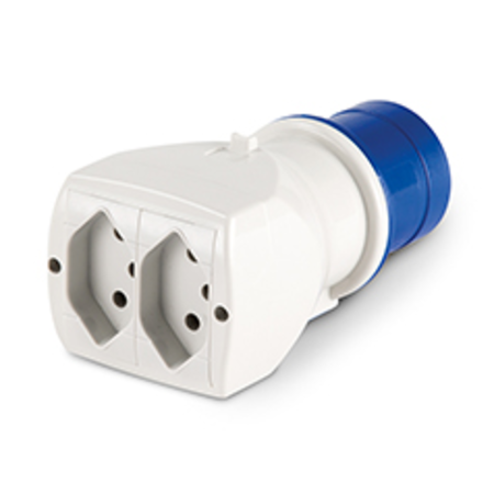 One-way adaptor\nip20 10a 2p+e 250v 2 brasil