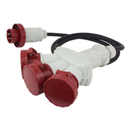 Multi -way adaptor\nip66/ip67 16a 3p+e 400v