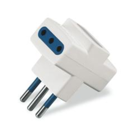 2-WAY ADAPTORn2P+E-10A-(S11) WHITE 2x2P+E-10A-(P11)