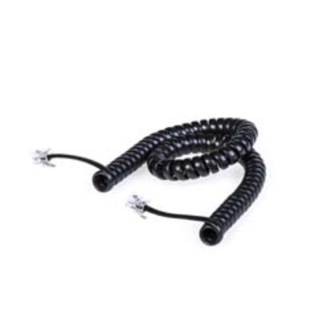 Telephone cord\nstecher 4/4 2m black cavo nero 4p - 2m