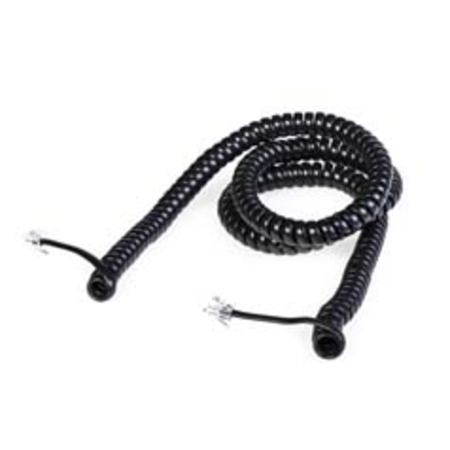 Telephone cord\nstecher 4/4 4,8m black cavo nero 4p - 4,8m