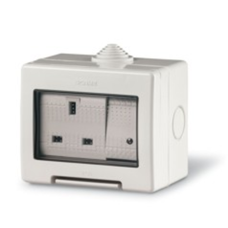 Doza aparenta FOR MODULAR DEV.nIP55 3 MOD. 98x82x66mm 1x16A FRENCH Priza 1x16AX 1W S.P. SWITCH