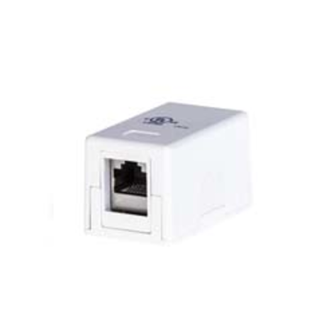 Priza aparenta\n1 INLET SHIELDED TYPE CAT. 5E RJ45 THERMOPLASTIC WHITE