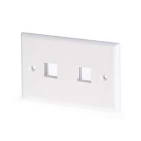 Placa ornament \n2 INLETS THERMOPLASTIC WHITE