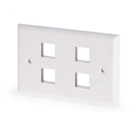 Placa ornament \n4 INLETS THERMOPLASTIC WHITE