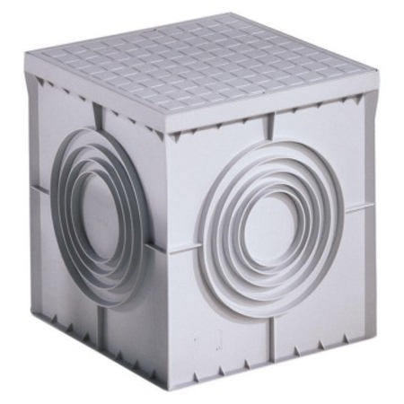 Square acces chamber 200x200x200 - flat knockout base and high resistance lid