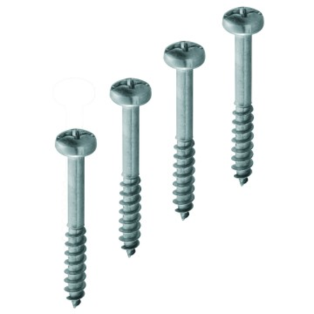 Kit 4 self-threading steel screws - for square acces chamber 300x300x300