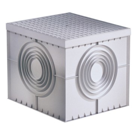 Square acces chamber 550x550x520 - flat knockout base and high resistance lid