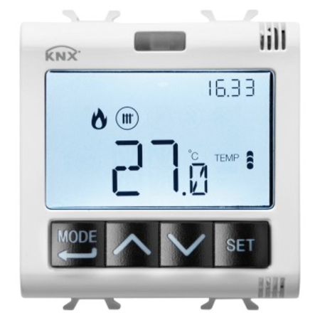THERMOSTAT WITH HUMIDITY MANAGEMENT - KNX - 2 module - WHITE - CProiector HORUS