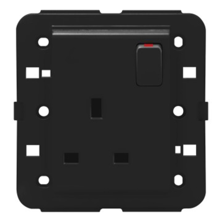 Gewiss Switched socket-outlet - standard englez - 2p+e 13 a - black - cproiector horus