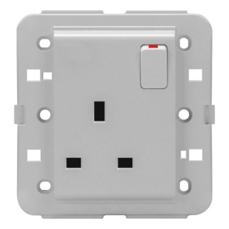 Switched socket-outlet - standard englez - 2p+e 13 a - titanium - cproiector horus