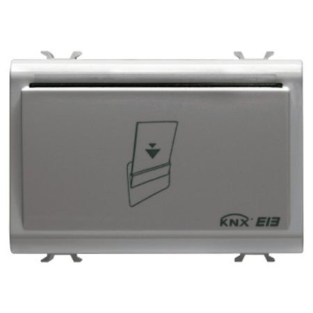 Transponder card holder unit - knx - 12/24v ac/dc - 3 module - titanium - cproiector horus