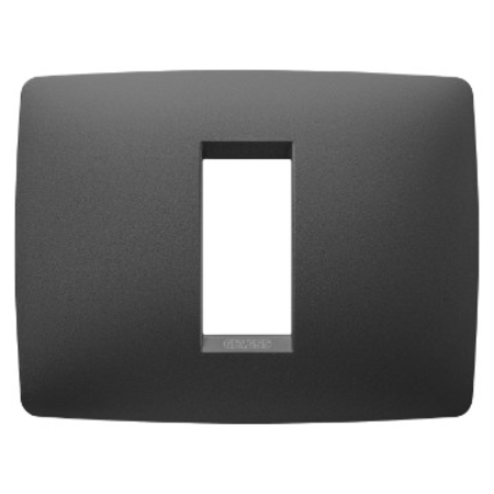 One plate - in painted technopolymer - 1 modul - satin black - cproiector horus