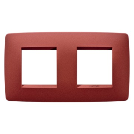 Placa ornament cproiector horus one - in painted technopolymer - 2+2 modul horizontal - ruby - cproiector horus