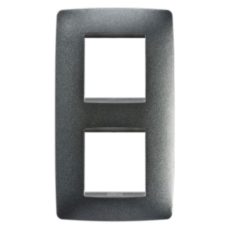 Placa ornament cproiector horus one - in painted technopolymer - 2+2 modul vertical centre distance 71mm - slate - cproiector horus