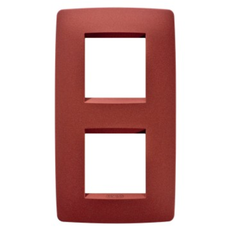 Placa ornament cproiector horus one - in painted technopolymer - 2+2 modul vertical centre distance 71mm - ruby - cproiector horus