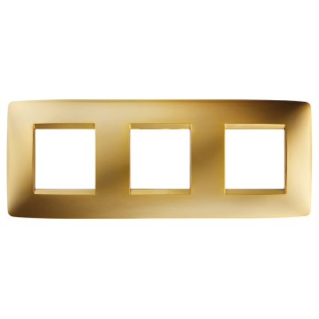 Placa ornament cproiector horus one - in metallised technopolymer - 2+2+2 modul horizontal - gold - cproiector horus