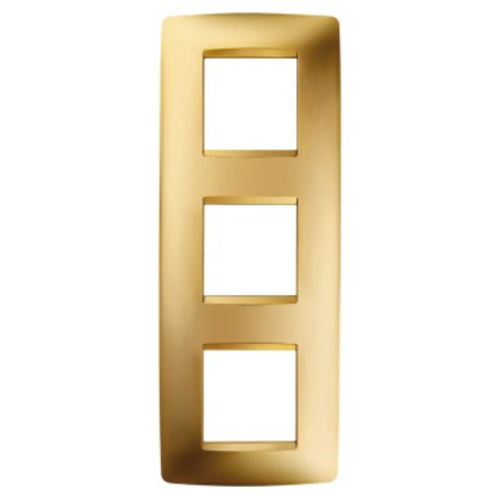 Placa ornament cproiector horus one - in metallised technopolymer - 2+2+2 modul vertical - gold - cproiector horus