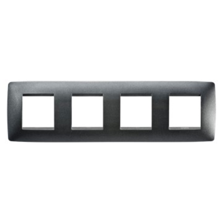 Placa ornament cproiector horus one - in painted technopolymer - 2+2+2+2 modul horizontal - slate - cproiector horus