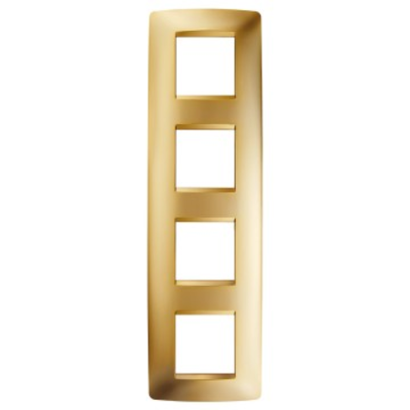 Placa ornament cproiector horus one - in metallised technopolymer - 2+2+2+2 modul vertical - gold - cproiector horus