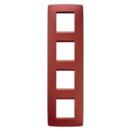 Gewiss Placa ornament cproiector horus one - in painted technopolymer - 2+2+2+2 modul vertical - ruby - cproiector horus