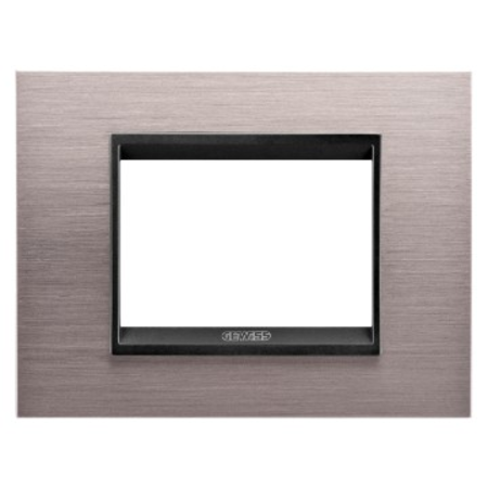 Placa ornament cproiector horus lux metal- 3 module - brushed aluminium lavy - cproiector horus