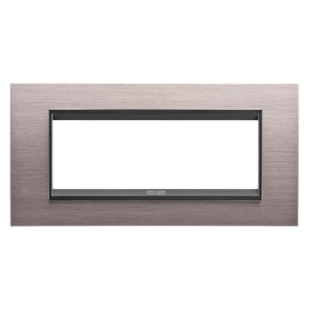 Placa ornament cproiector horus lux metal- 6 module - brushed aluminium lavy - cproiector horus