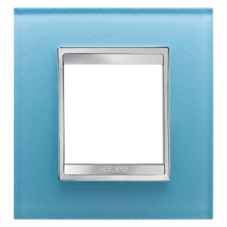 Placa ornament cproiector horus lux international - in glass - 2 modul - aquamarine - cproiector horus