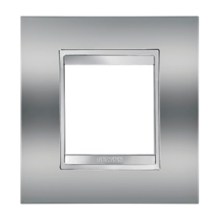 Placa ornament cproiector horus lux international - in metallised technopolymer - 2 modul - chrome - cproiector horus