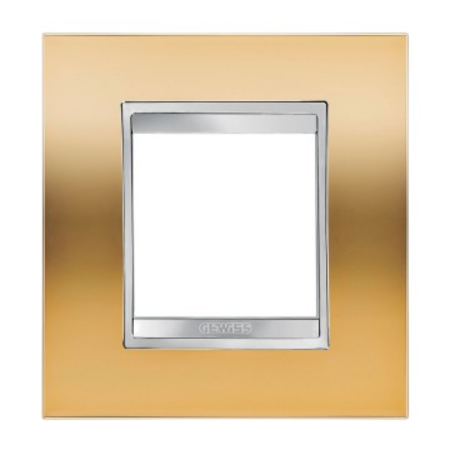 Gewiss Placa ornament cproiector horus lux international - in metallised technopolymer -.2 modul - gold - cproiector horus