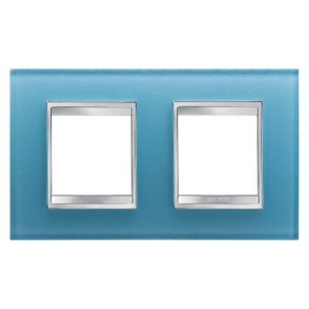 Placa ornament CProiector HORUS LUX international - IN GLASS - 2+2 modul HORIZONTAL - AQUAMARINE - CProiector HORUS