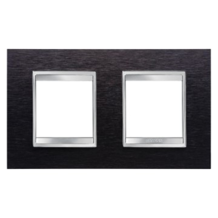 Placa ornament cproiector horus lux international - in metal - 2+2 modul horizontal - aluminium black - cproiector horus