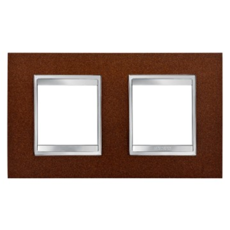 Placa ornament cproiector horus lux international - in metal - 2+2 modul horizontal - oxidised finish - cproiector horus