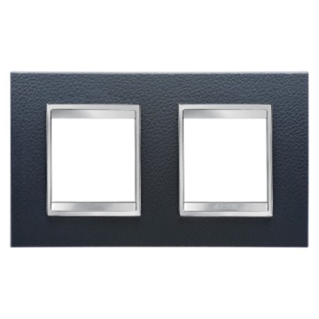 Placa ornament CProiector HORUS LUX international - IN TECHNOPOLYMER LEATHER FINISHING - 2+2 modul HORIZONTAL - BLACK - CProiector HORUS