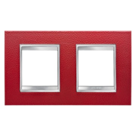 Placa ornament cproiector horus lux international - in technopolymer leather finishing - 2+2 modul horizontal - ruby - cproiector horus