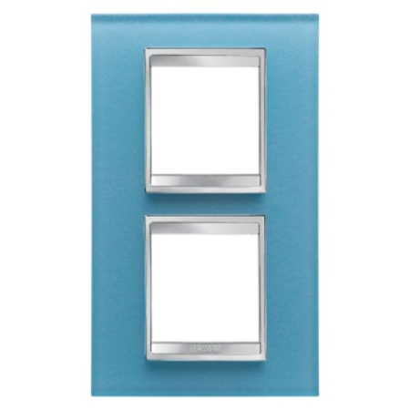 Placa ornament cproiector horus lux international - in glass - 2+2 modul vertical centre distance 71mm - aquamarine - cproiector horus