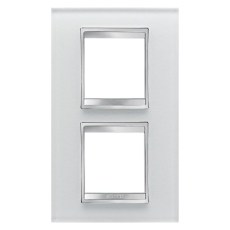 Placa ornament CProiector HORUS LUX international - IN GLASS - 2+2 modul VERTICAL CENTRE DISTANCE 71mm - ICE - CProiector HORUS