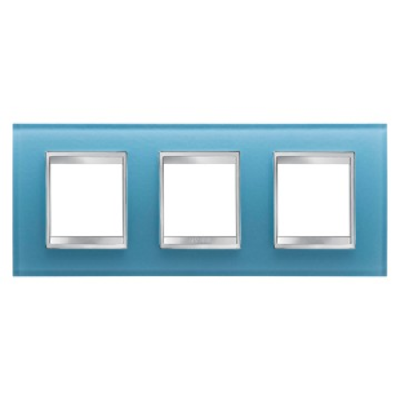 Placa ornament cproiector horus lux international - in glass - 2+2+2 modul horizontal - aquamarine - cproiector horus