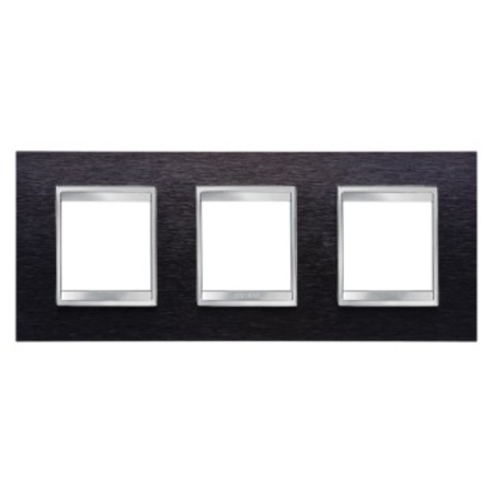 Placa ornament CProiector HORUS LUX international - IN METAL - 2+2+2 modul HORIZONTAL - ALUMINIUM BLACK - CProiector HORUS