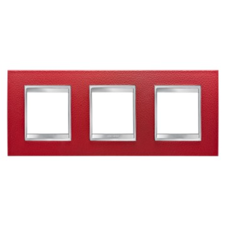 Placa ornament cproiector horus lux international - in technopolymer leather finishing - 2+2+2 modul horizontal - ruby - cproiector horus