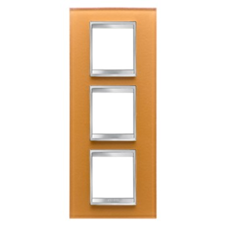 Placa ornament CProiector HORUS LUX international - IN GLASS - 2+2+2 modul VERTICAL - OCHRE - CProiector HORUS