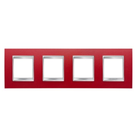 Placa ornament cproiector horus lux international - in technopolymer leather finishing - 2+2+2+2 modul horizontal - ruby - cproiector horus