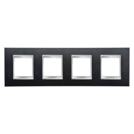 Placa ornament cproiector horus lux international - in painted technopolymer - 2+2+2+2 modul horizontal - slate - cproiector horus