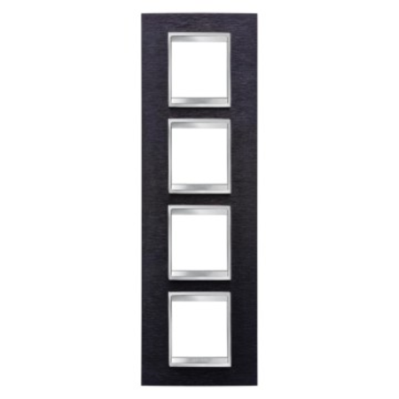 Placa ornament CProiector HORUS LUX international - IN METAL - 2+2+2+2 modul VERTICAL - ALUMINIUM BLACK - CProiector HORUS