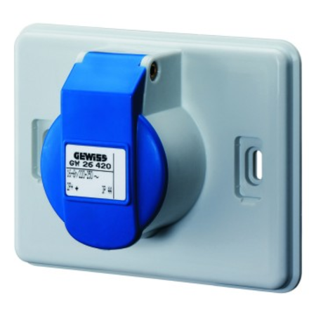 Industrial socket-outlets in cpmpliance with iec 309 - ral 7035 grey - 2p+e - 16a 230v - ip44