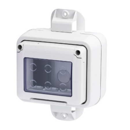 Doza aparenta etansa - 3 modul - post bracket - grey ral 7035 - ip55