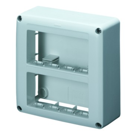 SELF-SUPPORTING DEVICE BOX FOR SYSTEM DEVICE - SKIRT AND FRAMNE TRUNKING - 8 modul - SYSTEM RANGE - WHITE RAL 9010