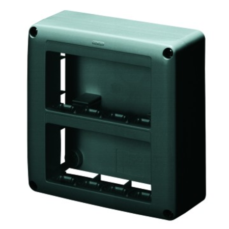 SELF-SUPPORTING DEVICE BOX FOR SYSTEM DEVICE - SKIRT AND FRAMNE TRUNKING - 8 modulS - SYSTEM RANGE - ANTHRACITE RAL7021